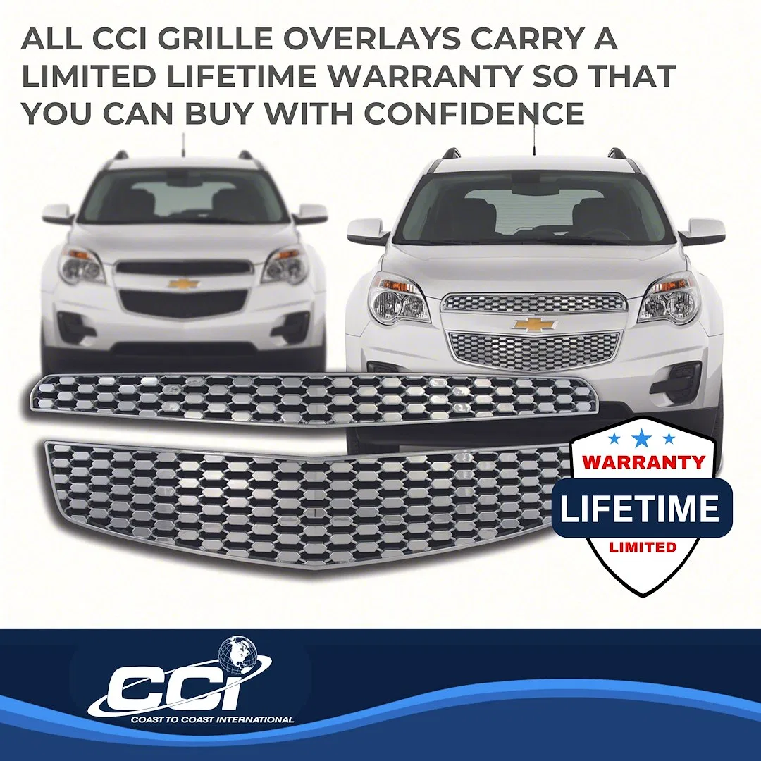IWCGI82X – COAST2COAST Grille Insert, Overlay Honeycomb Style 2 Piece Chrome Plated ABS Plastic - view 3